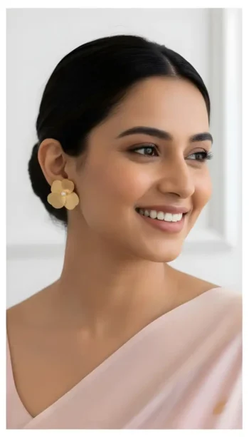 ELEGANT MESH FLORALS WITH PEARL