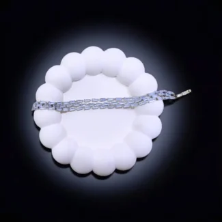 ICE CHAIN CUFF - SILVER BAGUETTE LINKS